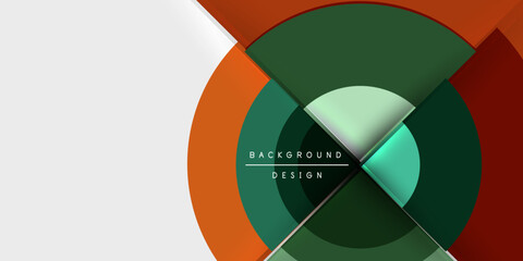 Obraz premium Target circle geometric abstract shapes. Vector Illustration For Wallpaper, Banner, Background, Card, Book Illustration, landing page