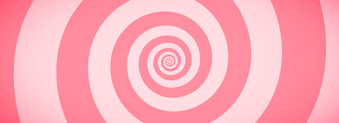 Candy color spiral pattern background. Creamy pink rotating swirl wallpaper. Sweet cartoon comic hypnotic concept. Spinning vortex for banner, poster, flyer, booklet. Vector ice cream backdrop