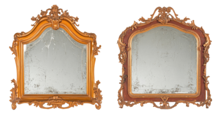 Haunted Mirrors Collection on Clear Background Generative AI