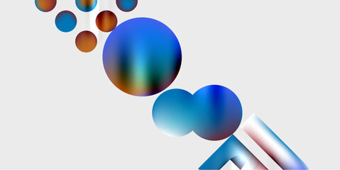 Circles and triangles modern art. Vector Illustration For Wallpaper, Banner, Background, Card, Book Illustration, landing page