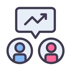 Chat Chart filled Style