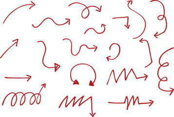 hand drawn arrows in vector