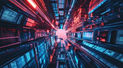 Fototapeta premium Cyberpunk Cityscape