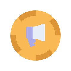 Marketing Coin flat Style