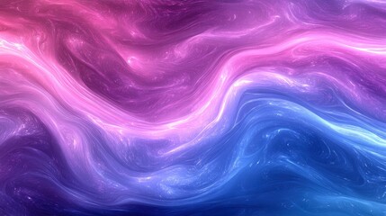 Obraz premium Abstract swirling waves of pink and blue hues create a vibrant, ethereal background.