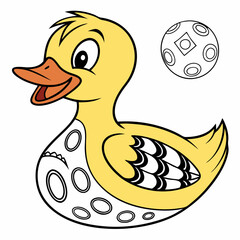 smiling cute duck 