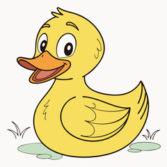 smiling cute duck 