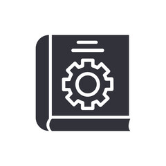 Fototapeta premium Manual book solid icons, minimalist vector illustration ,simple transparent graphic element .Isolated on white background