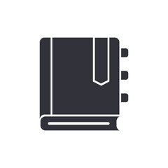 Book solid icons, minimalist vector illustration ,simple transparent graphic element .Isolated on white background