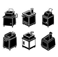 Sous-vide machine silhouette vector illustration
