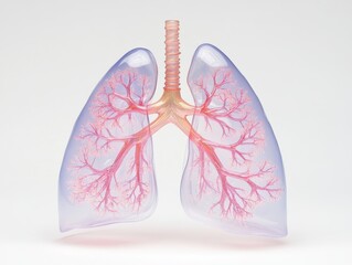 Transparent Human Lungs Anatomy Model.