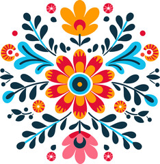 mexican embroidery floral pattern ornament