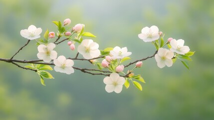 Obraz premium Delicate Spring Blossoms on a Branch