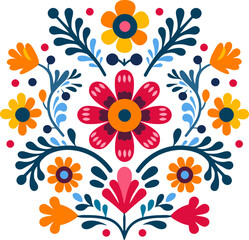 mexican embroidery floral pattern ornament