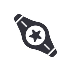 Boxing belt solid icons, minimalist vector illustration ,simple transparent graphic element .Isolated on white background