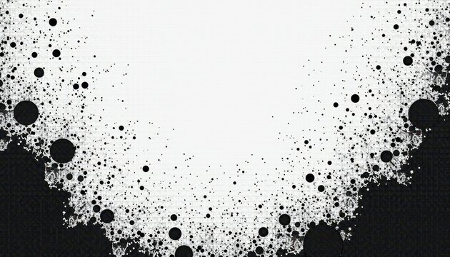 Unique Black and White Abstract Background with Scattered Black Dots for Visual Impact