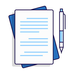 Document Writing Icon Representing Content Creation, Business Reports, and Professional Documentation