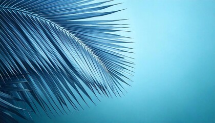 Fototapeta premium Palm Leaves in Baby Blue Serenity
