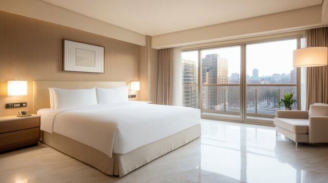Luxury Hotel Room with City View