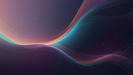 Fototapeta premium Glowing Thin Light Lines on Blue-Purple Gradient 