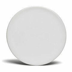 White Round Plate 3D Render