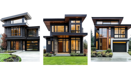 Showcasing Modern Houses in Urban Settings Generative AI