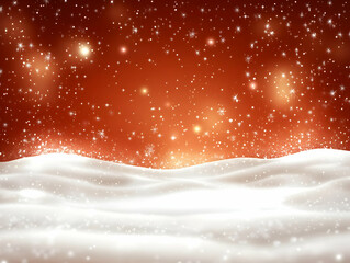 Winter Snowscape Abstract Background Illustration
