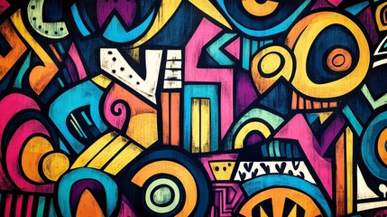 Fototapeta premium Combination fun colour lovely doodle pattern. Vintage texture background. Geometric line style. lovely doodle pattern design Modern simple design. Abstract template. Template design element. 