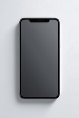 smartphone with a blank screen, isolated on a white background