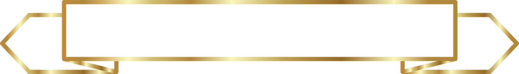 Golden tag label and banner