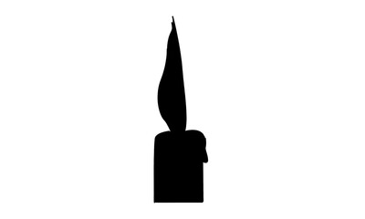 silhouette of candle light illustration