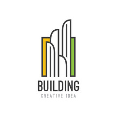 Creative Building Concept Logo Design Template
