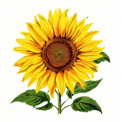 Obraz premium the AI Image Generator, Vivid Sunflower Bloom Illustration