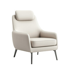 Fototapeta premium Clay-rendered study chair with clean edges, calming hues, and a sleek modern design. Positioned on a white backdrop with clear spacing.