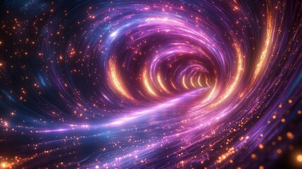 Obraz premium Explore the Mystical Journey Through a Cosmic Energy Vortex