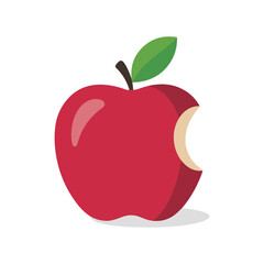A Red Apple with a Bite Taken Out