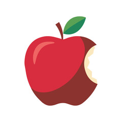A Red Apple with a Bite Taken Out