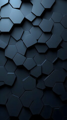 Dark Hexagon 3D Abstract Background