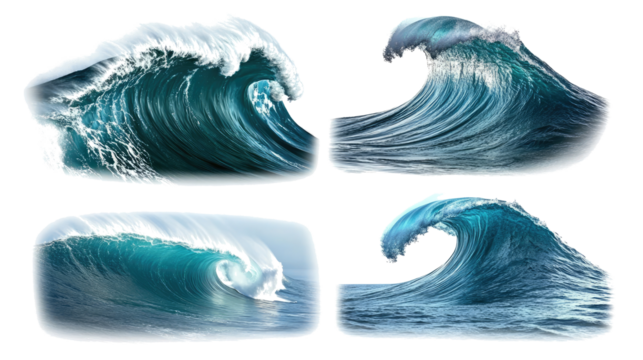 Beautiful Ocean Waves Captured in a Unique Collection Generative AI - Powered by Adobe