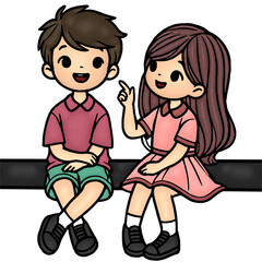 couple talking animation