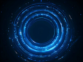 Abstract Blue Circular Tech Background