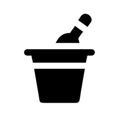 champagne bucket icon design