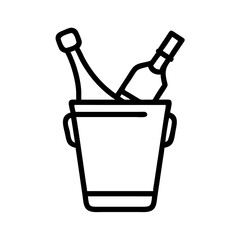 champagne bucket icon design