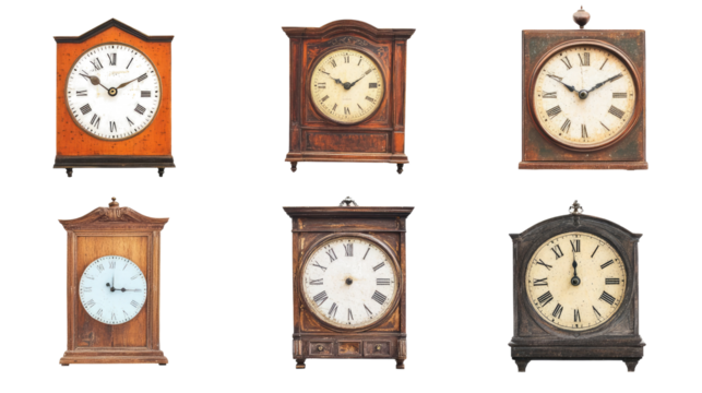 Antique Grandfather Clocks in Many Styles Generative AI