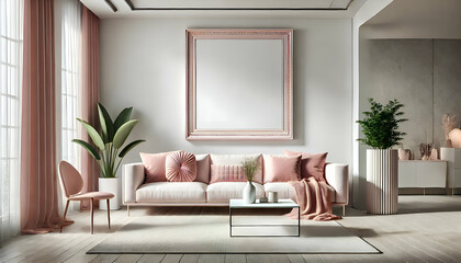 modern living room with sofa