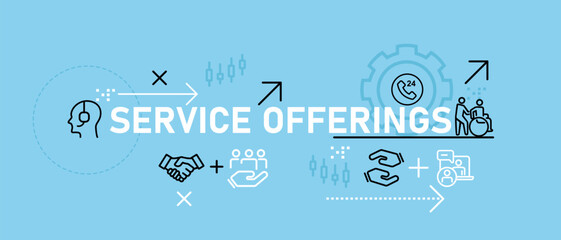 Fototapeta premium Service Offerings concept highlighting customer support public assistance hospitality services professional care and client satisfaction for service improvement and consultation services