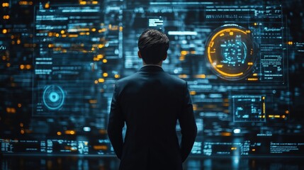 The man is focused and attentive