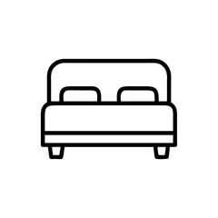 double bed icon design