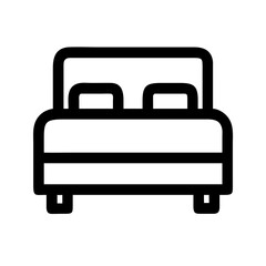 double bed icon design