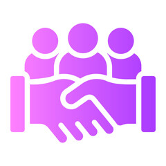 handshake gradient icon